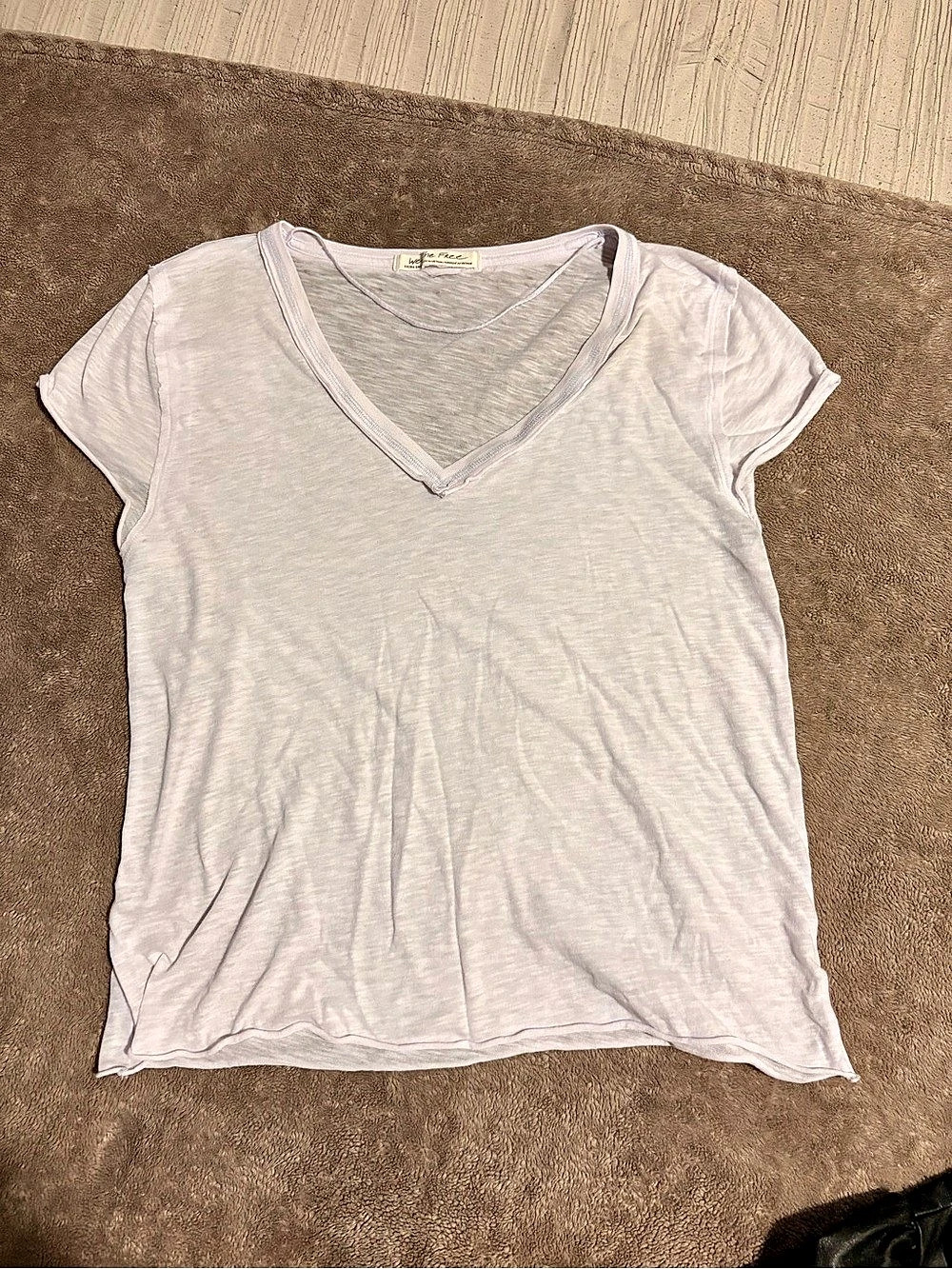 Free People We The Free Nina V-Neck Tee Women's V-Neck Short Sleeve Tee in Pink
